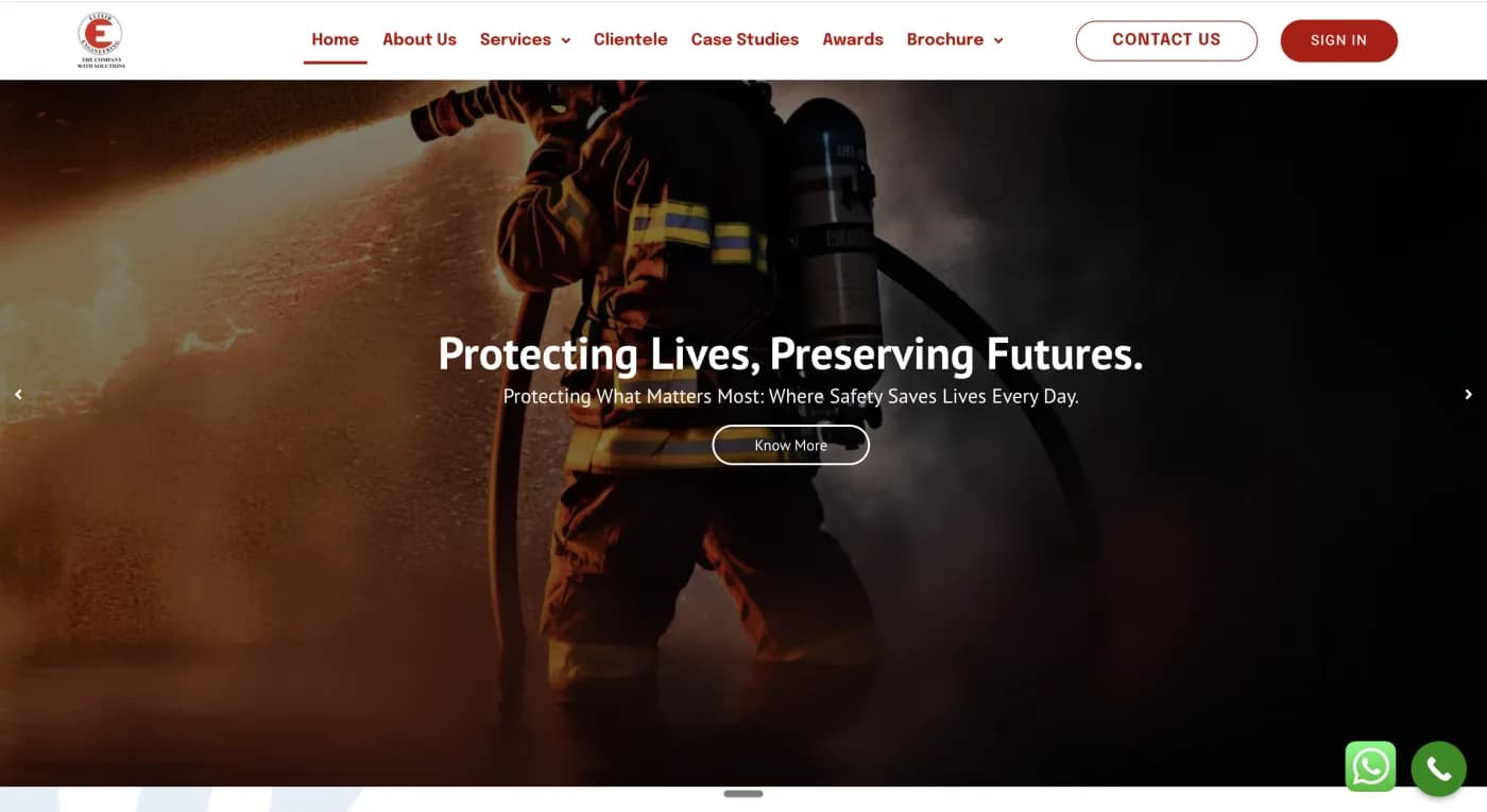 Screenshot of the Elixir Engineering website