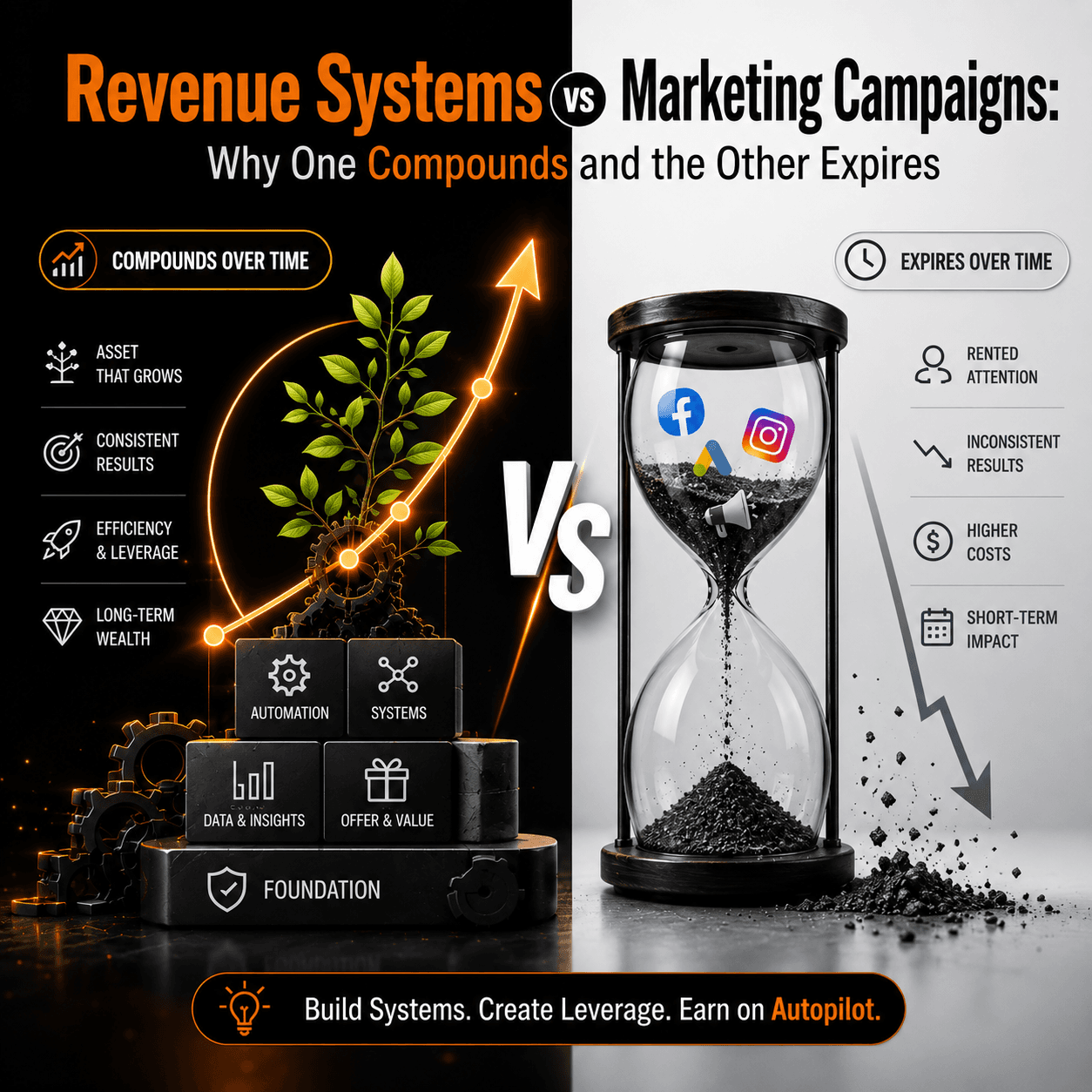 Revenue Systems vs Marketing Campaigns: Why One Compounds and the Other Expires