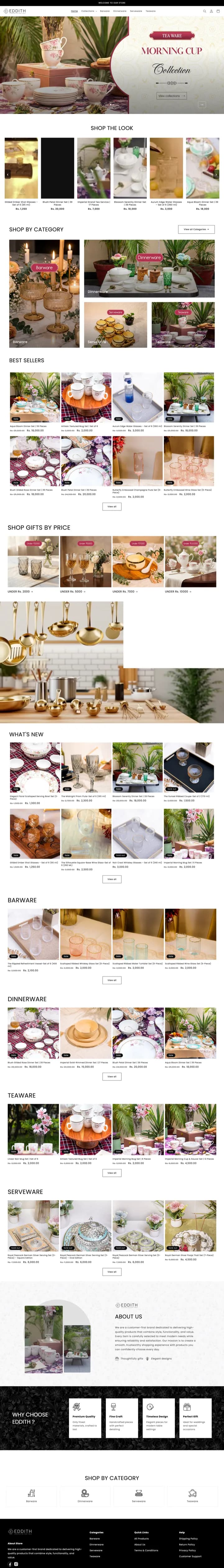 Full-page screenshot of Shopify store build number 2 by Sushant Rana