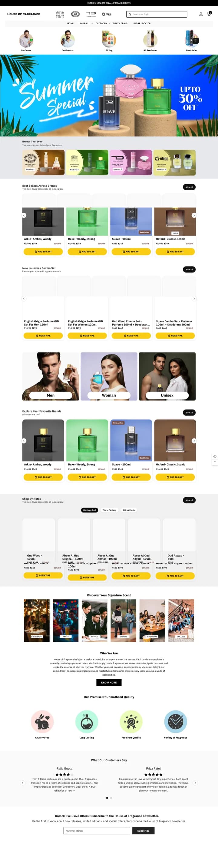 Full-page screenshot of Shopify store build number 3 by Sushant Rana