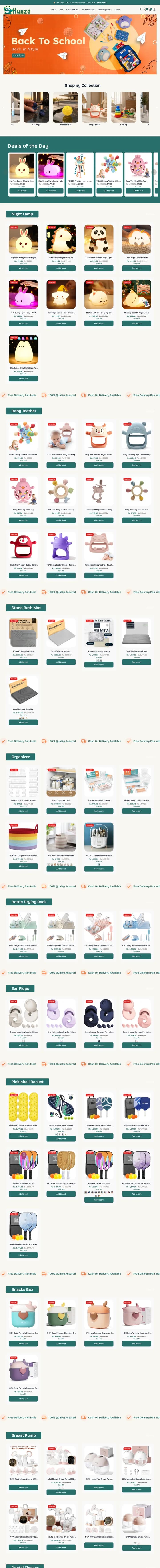 Full-page screenshot of Shopify store build number 4 by Sushant Rana