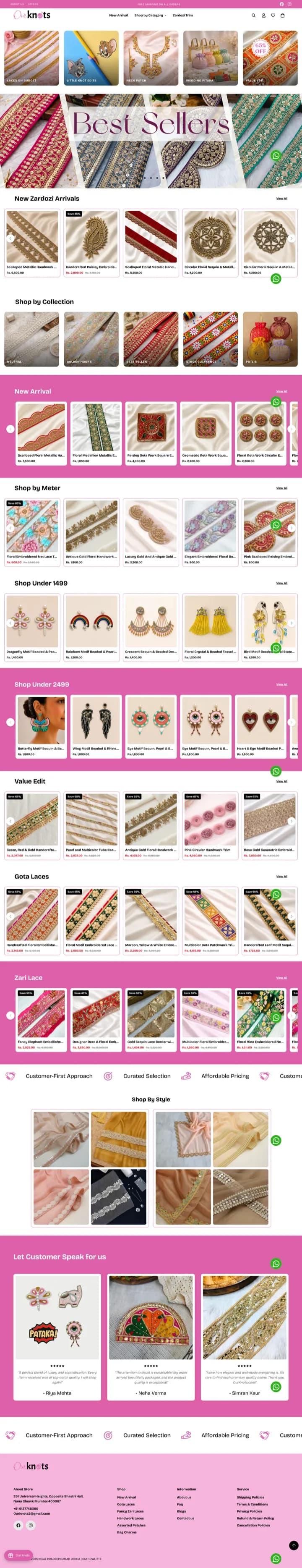 Full-page screenshot of Shopify store build number 5 by Sushant Rana